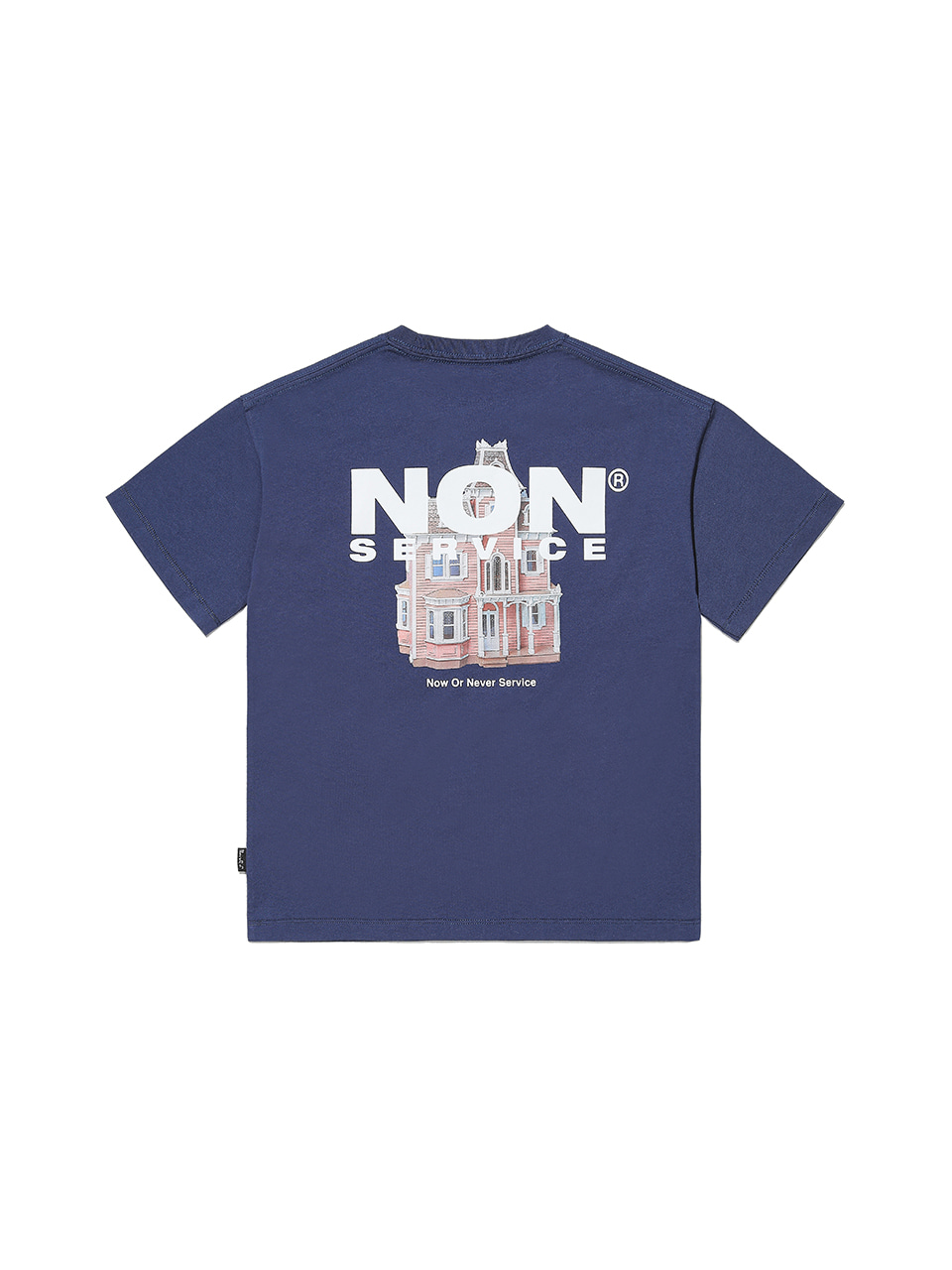 OVER FIT DOLL HOUSE DTP T-SHIRTS NAVY