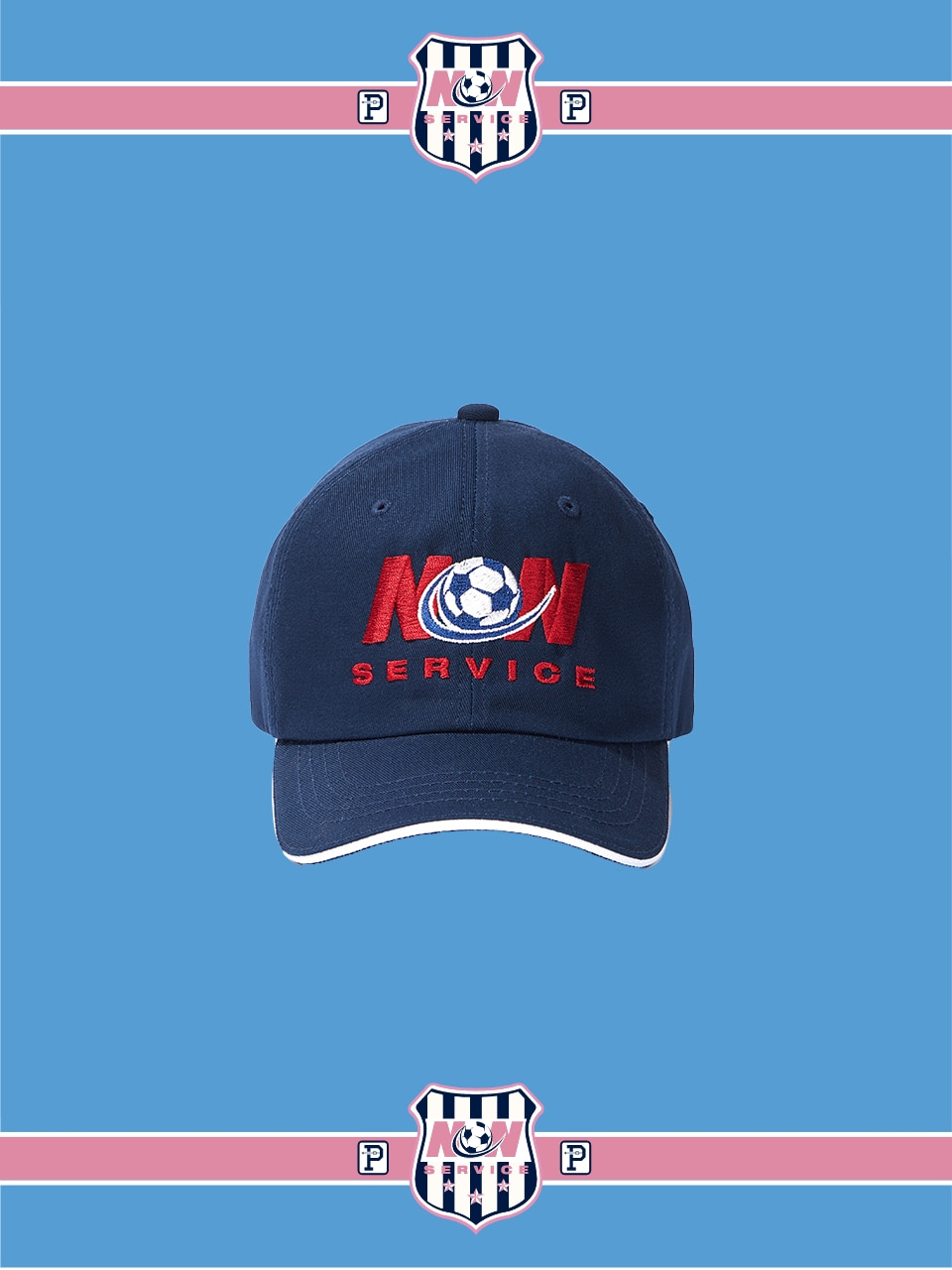 OVER THE PITCH SOCCER LOGO 6P CAP NAVY